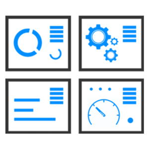 analysis icon dark blue
